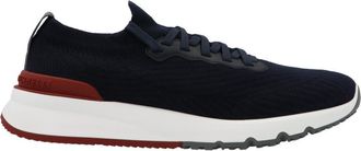 Brunello Cucinelli Navy Blue Running Sock Sneakers