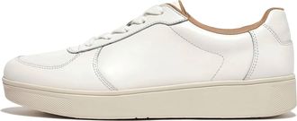 FitFlop Womens Rally Leather Panel Sneakers In Urban White