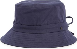 Vince Adjustable Tie Cotton Canvas Bucket Hat in Coastal Blue at Nordstrom, Size Large