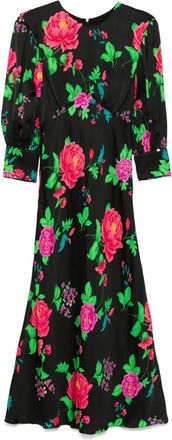 Nissa Abito midi con stampa - Nero