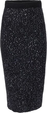 Carolina Herrera Gonna a matita con paillettes - Nero