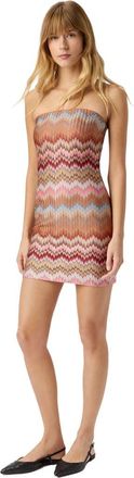 Missoni Viscose Chevron Snake-pattern Mini Dress in Tan at Nordstrom, Size 42 It