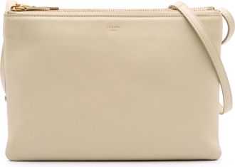Celine Pre-owned Womens Trio Crossbody Bag - Ivory Leather - One Size