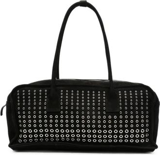 Gimaguas Claudia Eyelet-embellished Suede Tote Bag