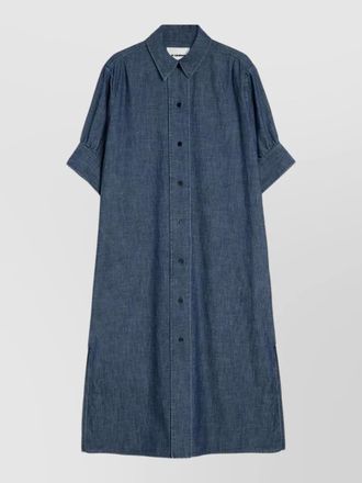 Jil Sander denim cotton shirt dress short sleeves