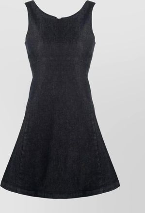 Emporio Armani waist fitted scoop neckline mini dress