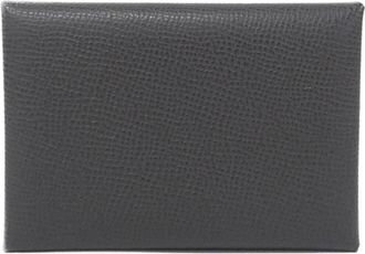 Herm&egrave;s Dark Gray Graphite Epsom Leather Coin Purse/Coin Case (Pre-Owned)
