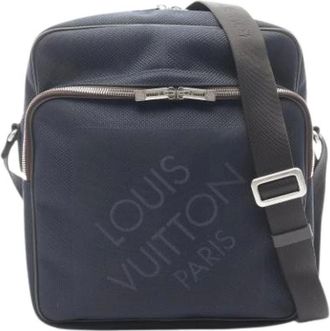 Louis Vuitton Pre-owned Cross Body Bags, male, Blue, Size: ONE SIZE Pre-owned Damier Geant Canvas Crossbody Bag