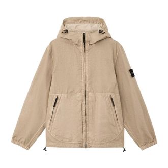 Stone Island Light Jackets, male, Beige, Size: XL Nylon Panama TC Jacket