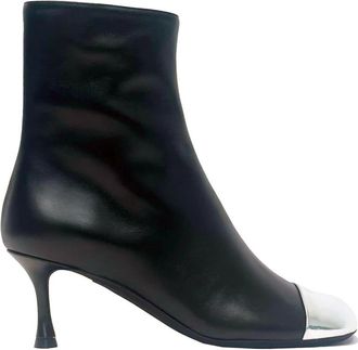 N&deg;21 Stijlvolle Enkellaarzen - Dames - Laarzen met Hak - Zwart - 41 EU - Schoenen