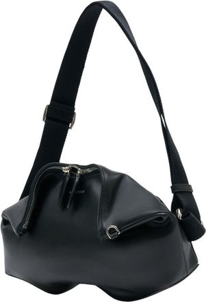 Alexander McQueen Mens Manta Messenger Clutch Black Calfskin