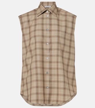 Acne Studios Camisa de lana a cuadros
