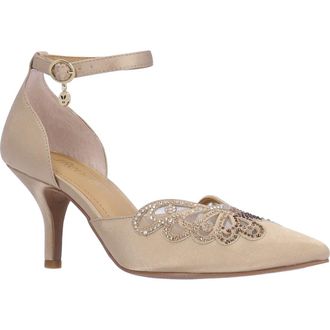 J. Rene&eacute; Isabetta Pointed Toe Pump in Beige at Nordstrom Rack, Size 6.5