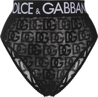 Dolce & Gabbana Slip con logo jacquard - Nero