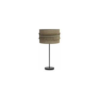 Fabrilamp Fabrilamp - Sobremesa Grande Kala 1xe27 Negro/saco 63x30x30 Cm Con Flecos