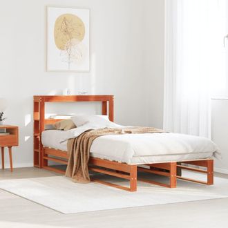 Berkfield Home Bed Frame without Mattress Wax Brown 75x190 cm Small Single Solid Wood Pine