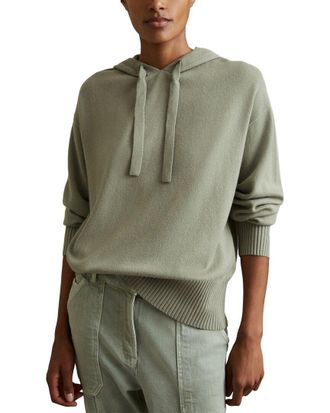 Reiss Sammie Plain Wool & Cashmere-Blend Hoodie