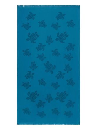 Vilebrequin Turtles Jacquard beach towel - Blue