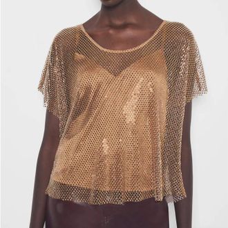 AS by DF Nadine Top In Gold