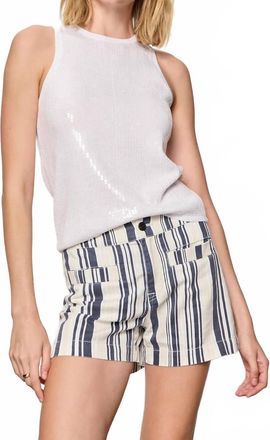 Sanctuary Summer Shine Sequin Shell Top In White