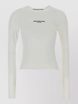 Alexander Wang stretch cotton long-sleeve logo t-shirt