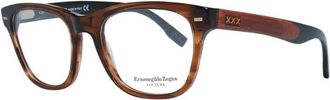 Ermenegildo Zegna Bruine Trapezium Optische Monturen - Heren - Brillen - Bruin - ONE Size - Accessoires