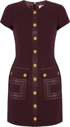Elisabetta Franchi Abito corto con bottoni - Marrone
