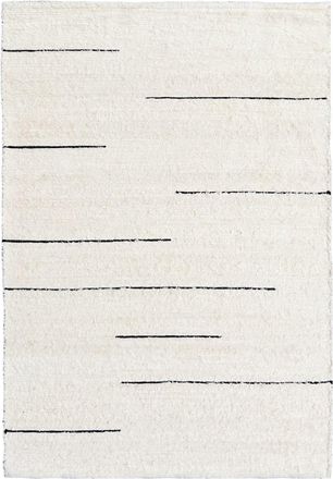 AFK Living Alfombra de algod&oacute;n reciclado tejida a mano beige 160 x 230 cm