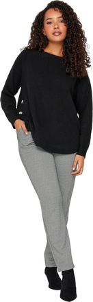 M&Co Womens White Dogtooth Trousers - Womens