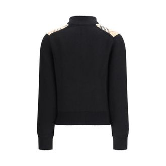 Burberry Womens Black Wool Cardigan Clothing