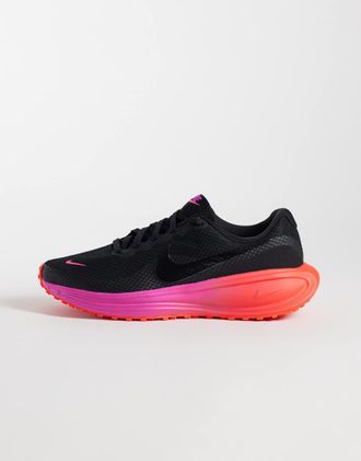 Nike Nike Corsa Revolution 8 sneakers nere e rosa-Nero