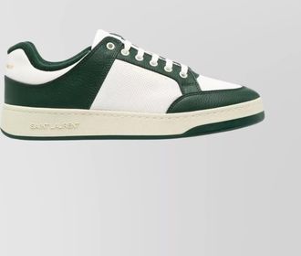 Saint Laurent low lace-up sneakers with perforated leather