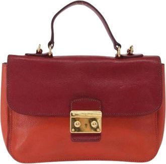 Miu Miu Pre-owned Handbags, female, Red, Size: ONE SIZE Pre-owned Leather Handbag