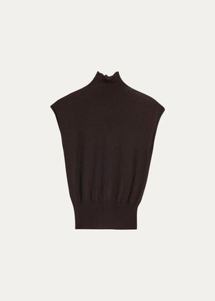 Rick Owens Turtleneck Fine Wool Knit Tank Top