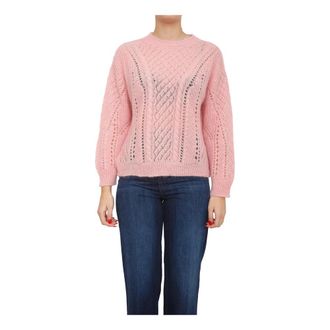 Twinset Maglia Rosa - Dames - Ronde hals truien - Roze - S - Wol - Truien & Vesten