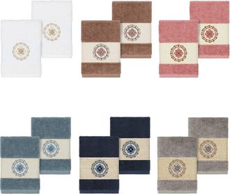 Linum Home Textiles Isabell Embellished Washcloth - Set of 2 - Teal at Nordstrom Rack