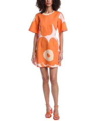 Marimekko Anemonet Eldfamn Linen-Blend Mini Dress