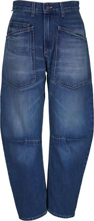 Nili Lotan Jeans Shon Bedford con applicazione - Blu