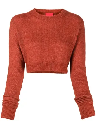 Cashmere in Love Como cropped cashmere jumper - Red