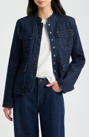 Rag & Bone Mercer Cotton Denim Blazer in Dark Rinse at Nordstrom, Size 00