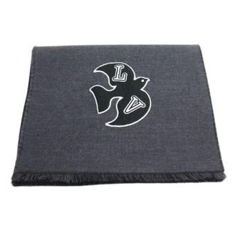 Louis Vuitton Pre-owned LV Harmony Wool Scarf - Heren - Pre-owned - Grijs - Maat: ONE Size Wol