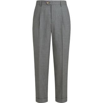 Brunello Cucinelli Virgin wool trousers in Anthracite at Nordstrom, Size 50 It