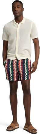 Onia Classic Charles 5 Swim Trunk in Cream at Nordstrom, Size X-Large