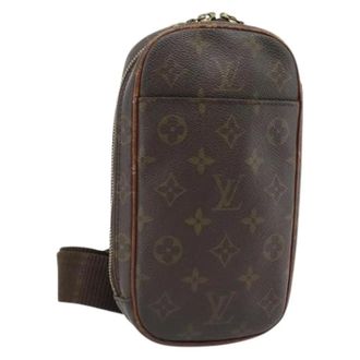 Louis Vuitton Pre-owned Cross Body Bags, female, Brown, Size: ONE SIZE Pre-owned Pochette Gange Shoulder Bag