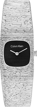 Calvin Klein Womens Square Case Textured Bracelet Watch - Black - OS