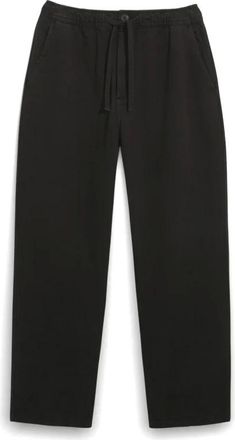 Wax London Straight Trousers, male, Black, W28, Black Trousers with Logo Branding