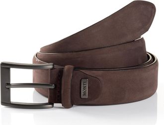 Monti Lederg&uuml;rtel MONTI MAASTRICHT, Herren, Gr. 11,5, braun, Rindsleder, G&uuml;rtel Lederg&uuml;rtel, matt, weich, elegant, casual