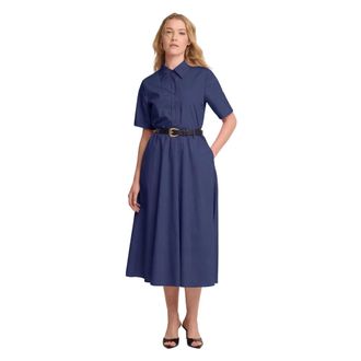 Kocca Midi Dresses, female, Blue, Size: XL Collared Full-Length Light Dress