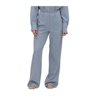 Minus Broeken, Dames, Blauw, M, Dames Broeken Mswelma Mid Waist Pant