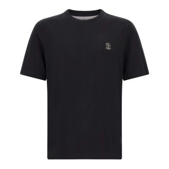 Brunello Cucinelli Heren, Tops, Zwart, Maat: S Katoen